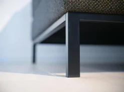 Brühl Ecksofas|Ecksofa Tomo Soft Bezug Stoff 4491 0096 Dunkelgrau Untergestell Schwarz Matt