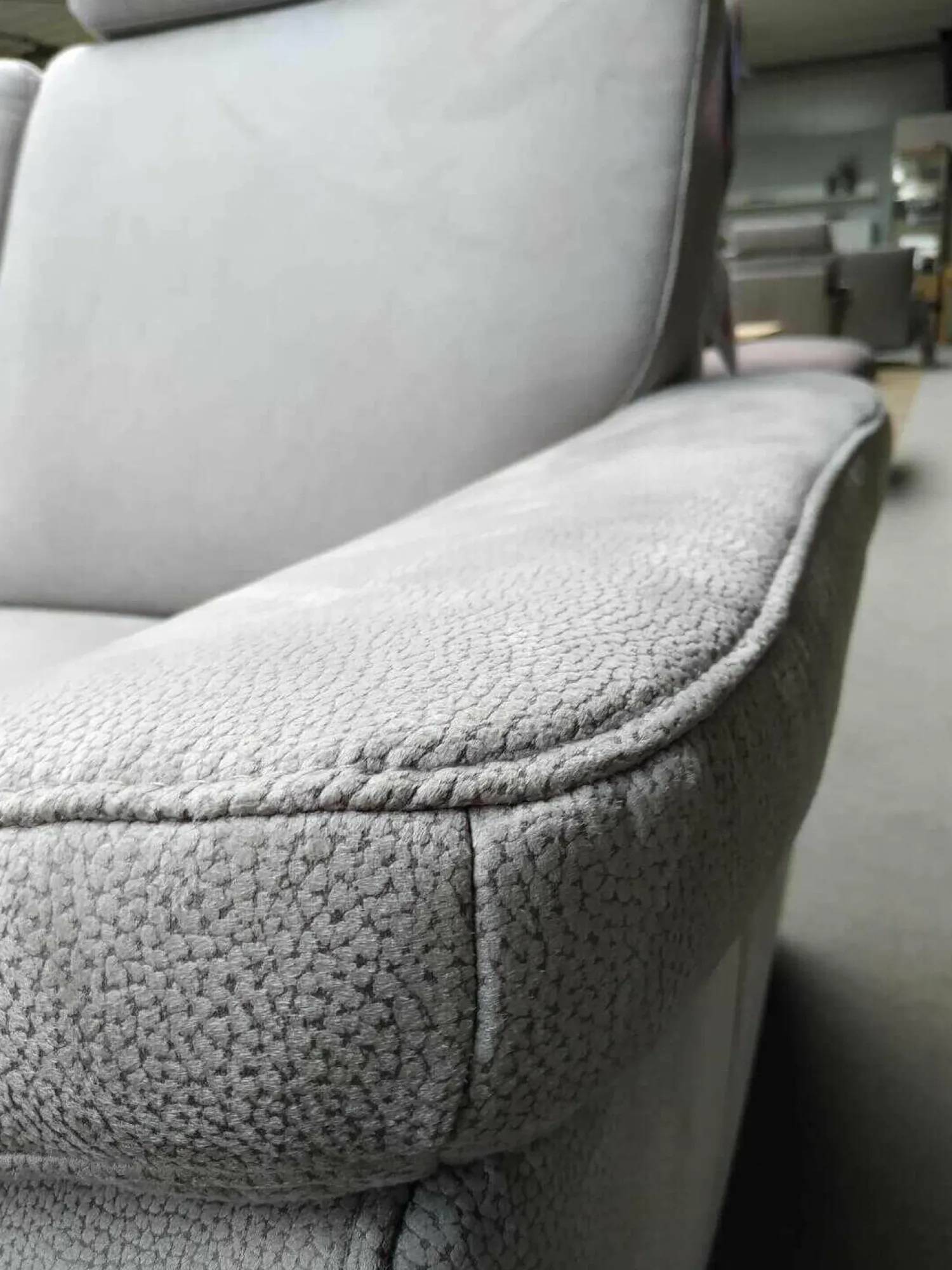 Zehdenick Ecksofas|Ecksofa Triest Tahiti Stoff Holiday Alu mit 2 Kopfstütze