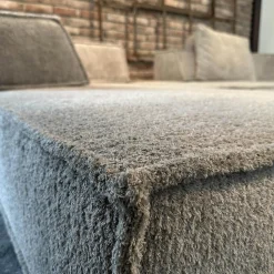 COR Ecksofas|Ecksofa Trio Stoff 9047 Greige Gestellrahmen Buche Massiv Inklusive Hocker Und Kissen