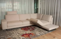 Koinor Ecksofas|Ecksofa Upgrade Bezug Stoff 13 Aqua Clean 17 Schwertkufe Schwarz Matt