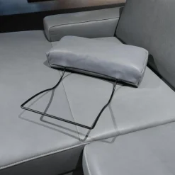 Koinor Ecksofas|Ecksofa Upgrade Leder B-Toro Colorado Faden 0321 Hellgrau