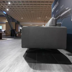 Koinor Ecksofas|Ecksofa Upgrade Leder B-Toro Colorado Faden 0321 Hellgrau