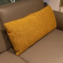 Koinor Ecksofas|Ecksofa Upgrade Leder Dolce Verdure D Braun Eckfuß Metall Schwarz Matt Mit Kissen