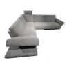 Koinor Ecksofas|Ecksofa Upgrade Stoff 10 Calypso 27 Grau Schwertkufe Aluminium Bronziert Mit Schwenkbarer Armlehne