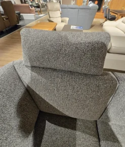 Koinor Ecksofas|Ecksofa Upgrade Stoff 10 Calypso 27 Grau Schwertkufe Aluminium Bronziert Mit Schwenkbarer Armlehne