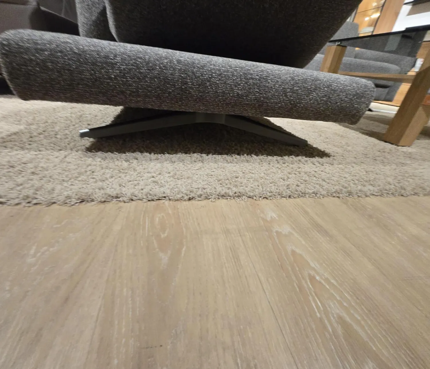 Koinor Ecksofas|Ecksofa Upgrade Stoff 10 Calypso 27 Grau Schwertkufe Aluminium Bronziert Mit Schwenkbarer Armlehne