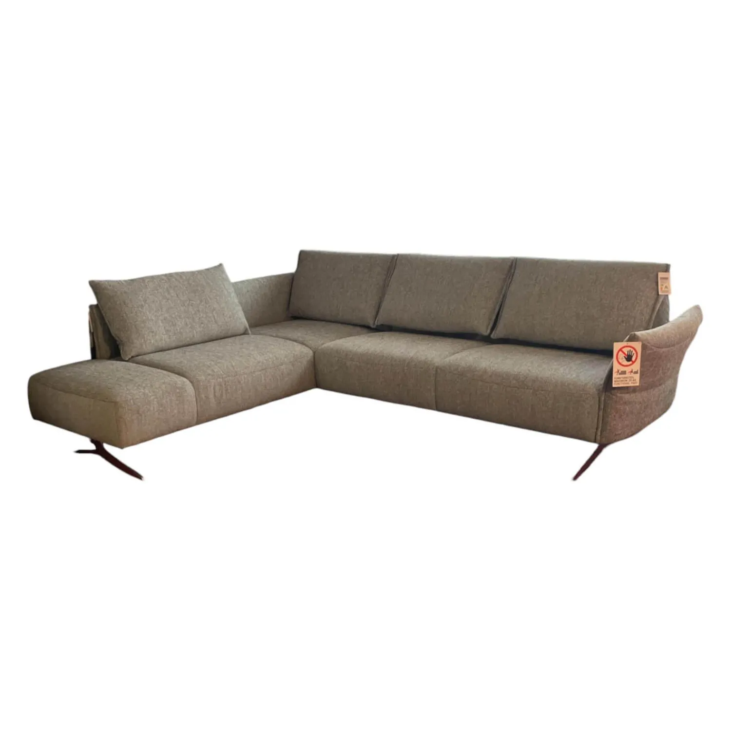 Koinor Ecksofas|Ecksofa Vineto Stoff 13-Lauro 93 Grau Gestell Nickel