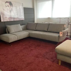 Koinor Ecksofas|Ecksofa Vineto Stoff 13-Lauro 93 Grau Gestell Nickel