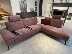 Carina Ecksofas|Ecksofa Vino Stoff Cosmopolitan Rosewood Rot Rosa Fuß 284 Schwarz Matt Inklusive 2 Kopfstützen Und 3 Kissen
