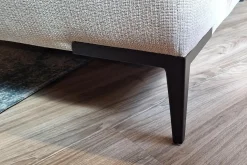 Rom Ecksofas|Ecksofa Wave Stoff Wandoo Naturelle Beige Füße Schwarz Lackiert