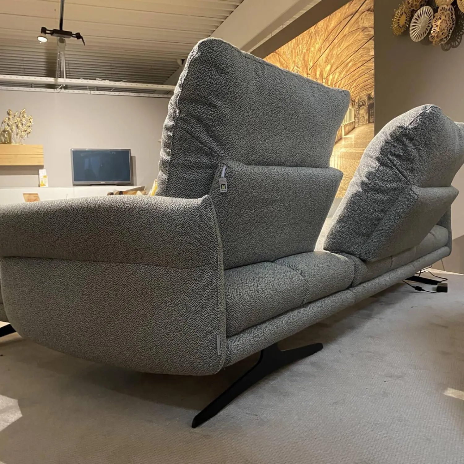 W. Schillig Ecksofas|Ecksofa Willoow 26702 Stoff 70 Q2 Silver Grey 01022 Füße Schwarz