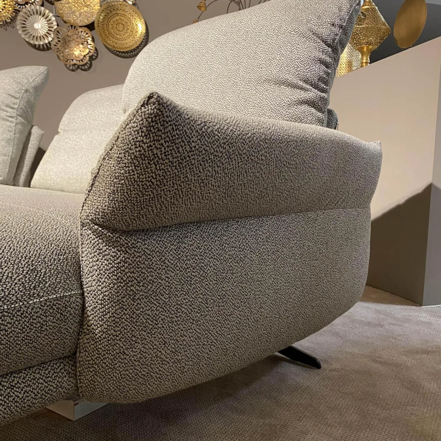 W. Schillig Ecksofas|Ecksofa Willoow 26702 Stoff 70 Q2 Silver Grey 01022 Füße Schwarz