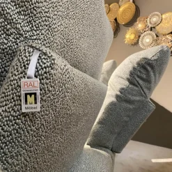 W. Schillig Ecksofas|Ecksofa Willoow 26702 Stoff 70 Q2 Silver Grey 01022 Füße Schwarz