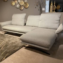 W. Schillig Ecksofas|Ecksofa Willoow 26702 Stoff 70 Q2 Silver Grey 01022 Füße Schwarz