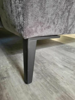 WK Wohnen Ecksofas|Ecksofa WK610 Indigo Stoff PG:2 WK16094 Anthrazit mit Hocker