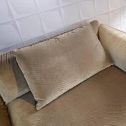 COR Ecksofas|Ecksofa Wohnlandschaft Jalis 21 Stoff d 9077 Nougat Hellbrau Nahtband 5097 Kitt