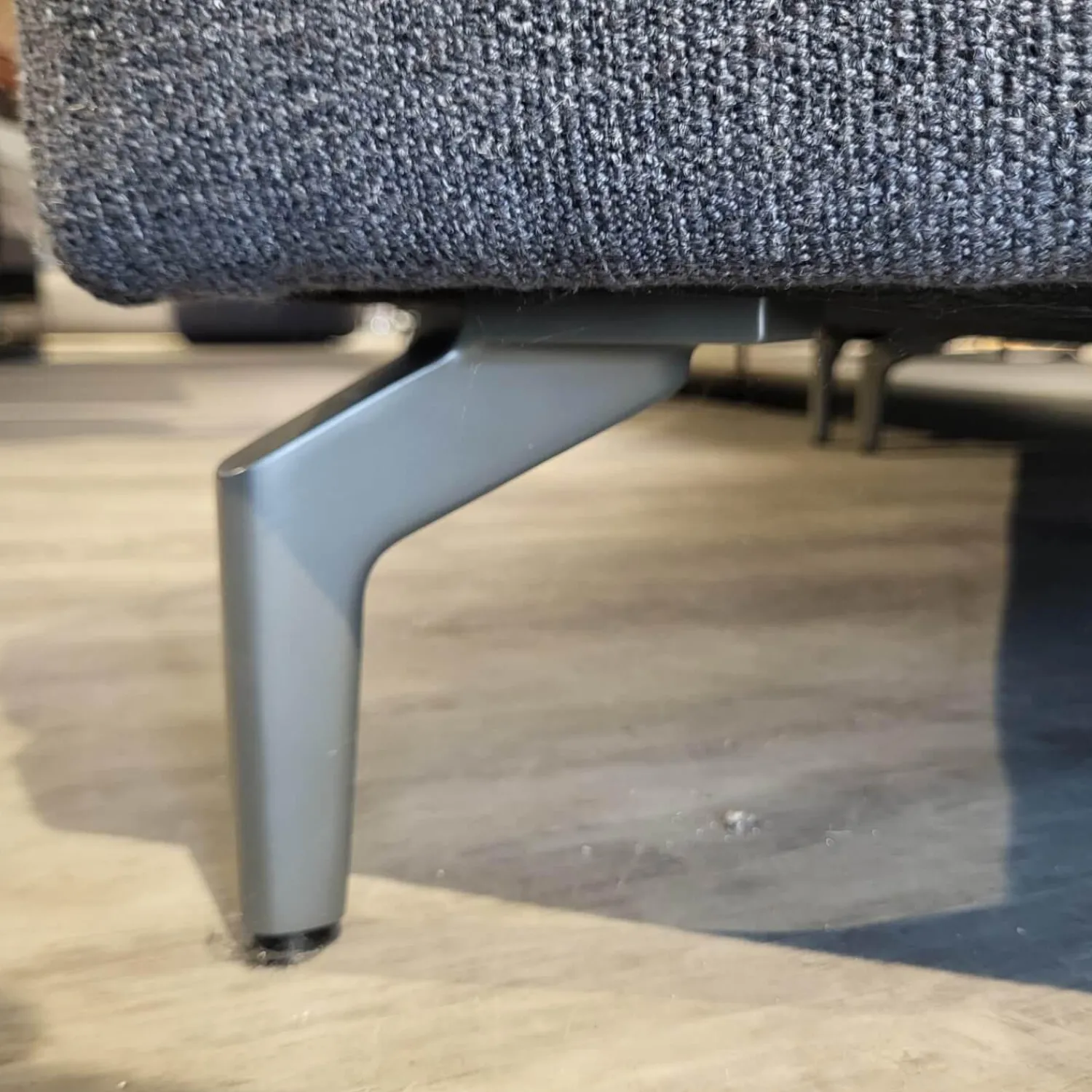 Rolf Benz Wohnlandschaften|Ecksofa Wohnlandschaft Onda Bezug Stoff 05.464 Eisengrau Füße Massivholz Eiche Schwarz Gebeizt Inklusive Kissen