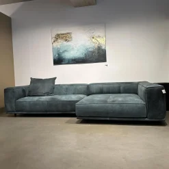 Bullfrog Ecksofas|Ecksofa Wumms Typ 258 Leder Desperado Petrol 2120 17 Winkelstahlfuß Schwarz Matt Mit Fiunktionen