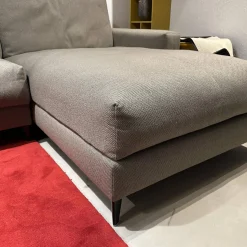 Artanova Ecksofas|Ecksofa Xenia Stoff U3471 Q2 Grau Taupe Füße Metall Schwarz