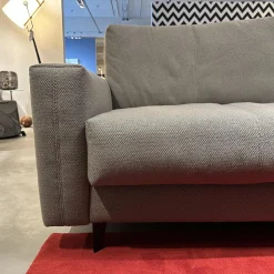 Artanova Ecksofas|Ecksofa Xenia Stoff U3471 Q2 Grau Taupe Füße Metall Schwarz