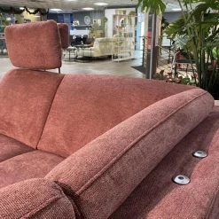 Zehdenick Ecksofas|Ecksofa ZE EM20010 Stoff Cyber Barolo Rot Füße Aluminium Schwarz Pulverbeschichtet Inklusive 2 Kopfstützen