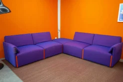 Magis Polstergruppen|Ecksofagruppe Costume Stoff Kvadrat Uniform Melange 683 Lila Verbindungslemente Orange