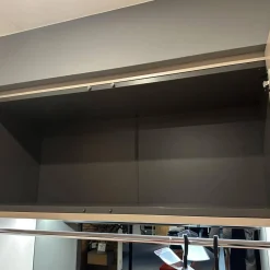 Schönbuch Garderoben|Einbaugarderobe Cabin Lack Rosenholz Fachböden Melamin Beschichtet Dunkelgrau Inklusive Beleuchtung