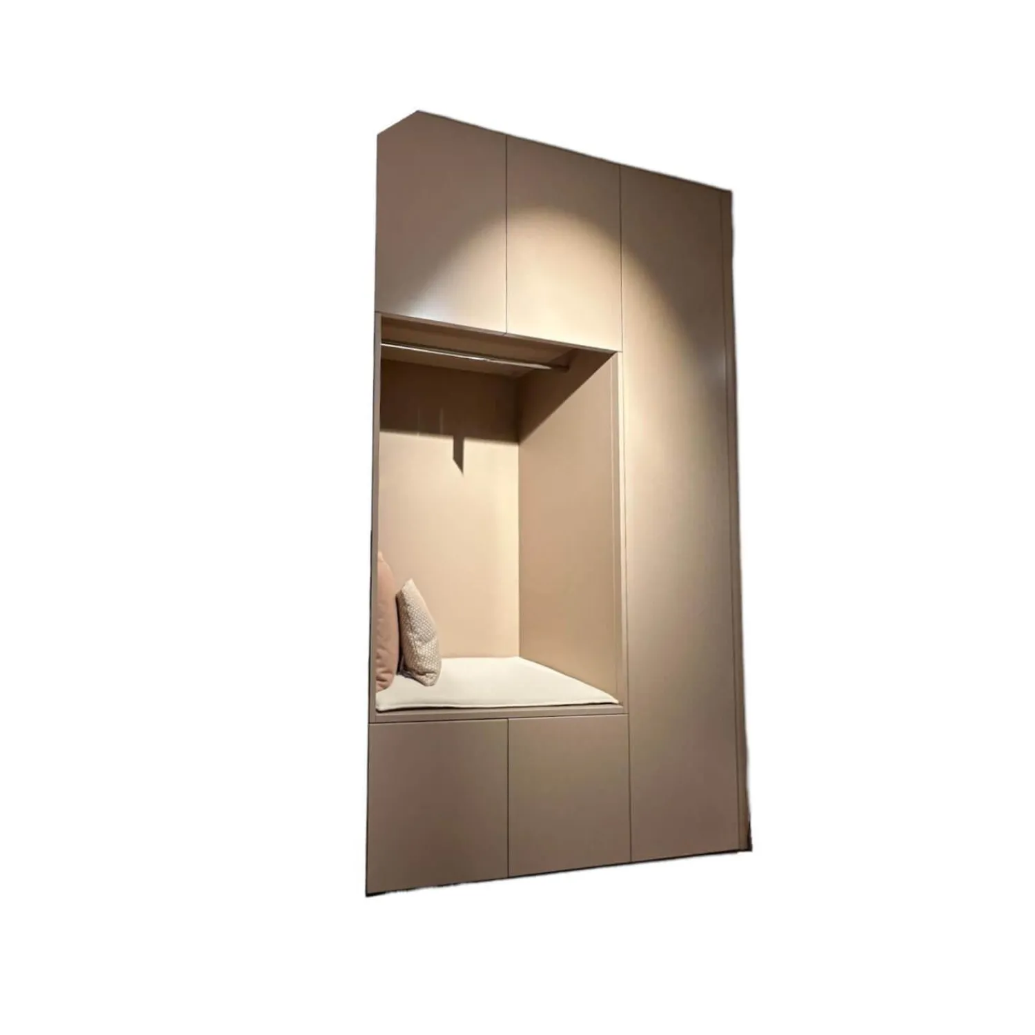 Schönbuch Kleiderschränke|Einbauschrank Cabin Lack Basis Matt Rosenholz Innen Melamin Dunkelgrau