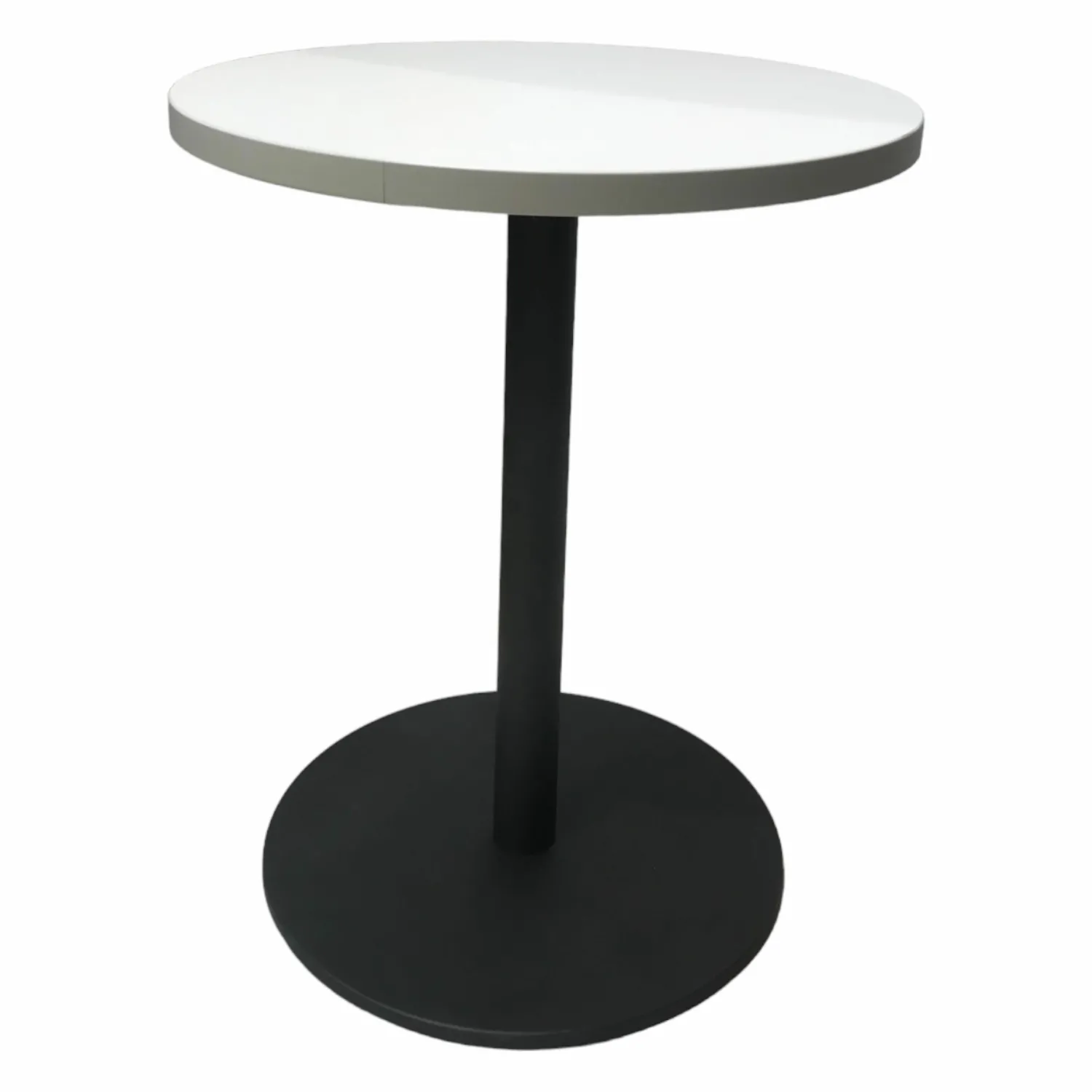 Brunner Schreibtische & Sekretäre|Einsäulentisch 3060 Tischplatte HPL Beschichtet Weiß Gestell Und Bodenplatte Stahl Anthrazit Metallic