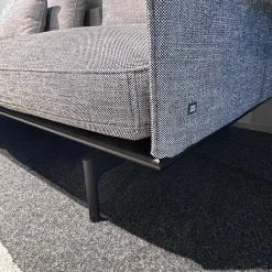 Rolf Benz 3-Sitzer-Sofas|Einzelsofa Liv Smart aus Stoff 18 100 Schwarz Weiß Füße Metall Tiefschwarz Pulverbeschichtet
