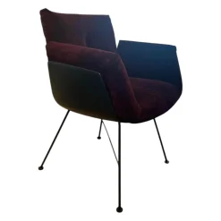 COR Einzelstühle|Einzelstuhl Alvo Stoff Bordeaux Rot Violett Gestell Schwarz