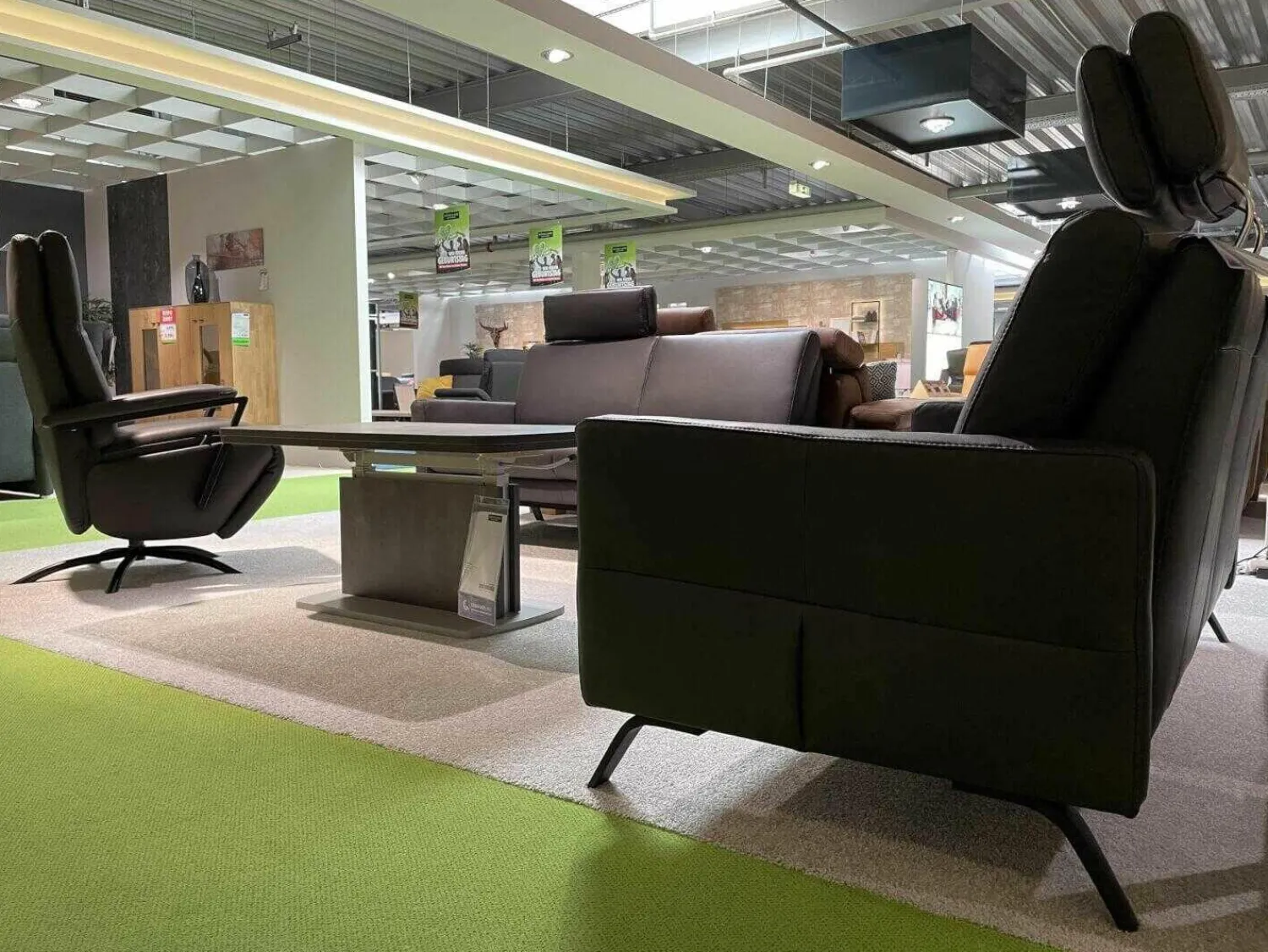 Steinpol Polstergruppen|Elementgruppe Ortho Sedis 2.0 Anthrazit Leder Longlife Evita Anthrazit Metallfuß Schwarz