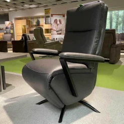 Steinpol Polstergruppen|Elementgruppe Ortho Sedis 2.0 Anthrazit Leder Longlife Evita Anthrazit Metallfuß Schwarz