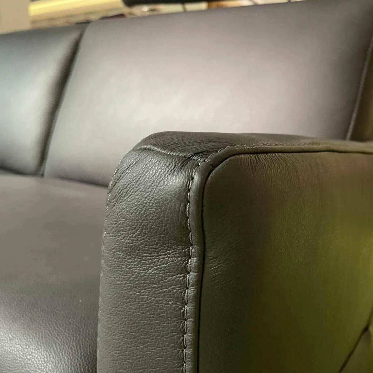 Steinpol Polstergruppen|Elementgruppe Ortho Sedis 2.0 Anthrazit Leder Longlife Evita Anthrazit Metallfuß Schwarz