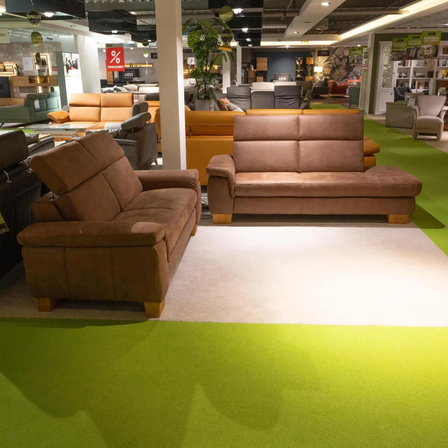 Steinpol Polstergruppen|Elementgruppe Relaxa 6 0 Stoff Büffel Haselnuss Fuß Holz Eiche Geölt