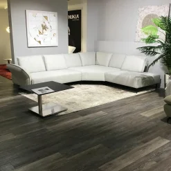 W. Schillig Ecksofas|Elementgruppe Wenzel Stoff Silver Grey Grau Weiß Füße Metall Schwarz Inklusive Kissen