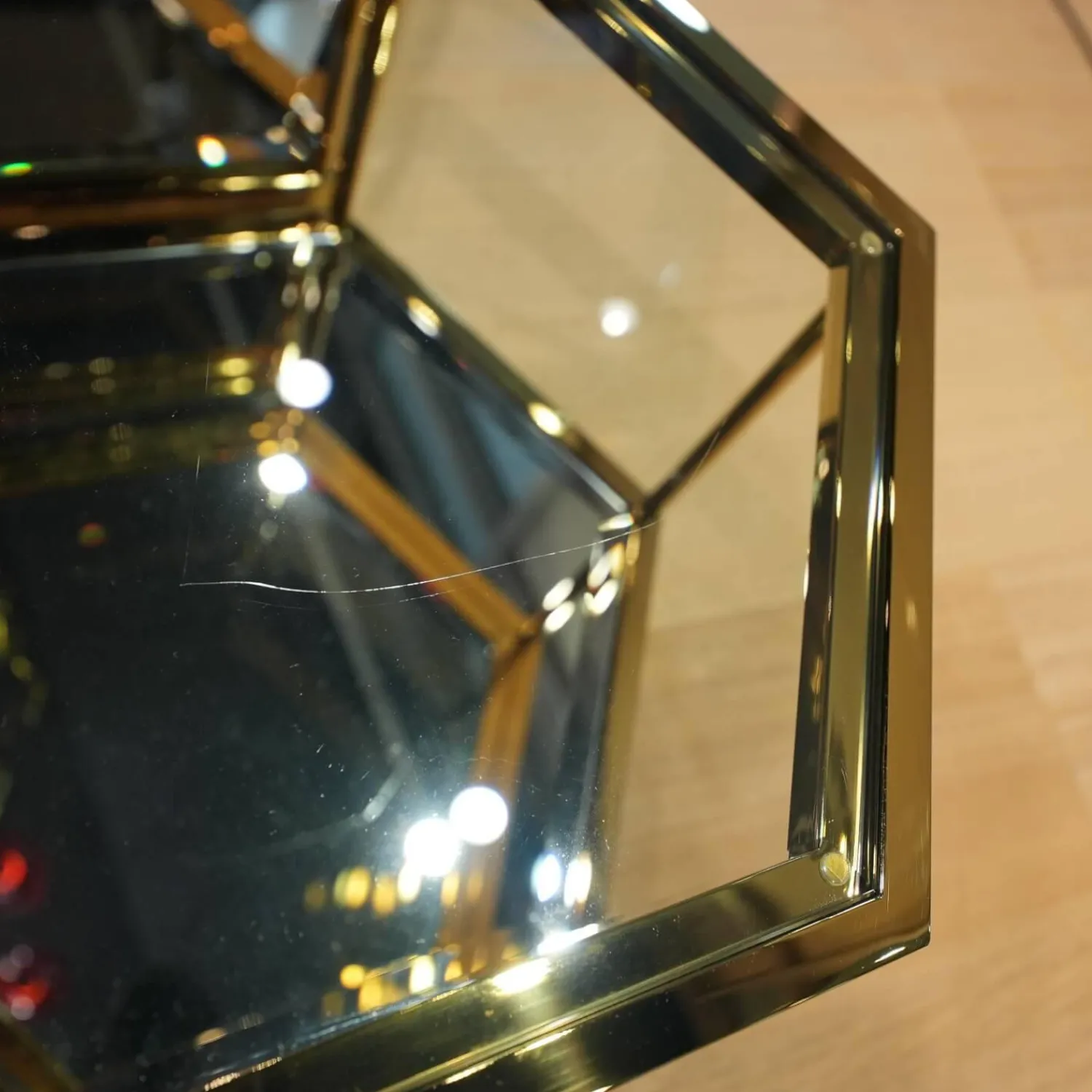 Eichholtz Couchtische|4er Ensemble Couchtisch Sax Platte Klarglas Metallrahmen Mit Gold-Finish