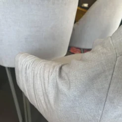 Freifrau Stuhlsets|4er Set Armlehnstuhl Celine Low Stoff Smart Dune Beige Gestell Stahl Beige Grau