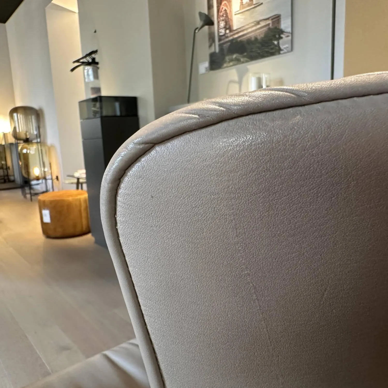 Draenert Stuhlsets|2er Set Armlehnstuhl Dexter 2056 I Leder 3 Select 12 Schlamm Braun Beige Grau Gestell Mooreiche