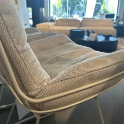 Freifrau Stuhlsets|4er Set Armlehnstuhl Leyasol High Und Low Stoff Lopi Marble R018 Weiß Beige Drahtgestell Grau Weiß