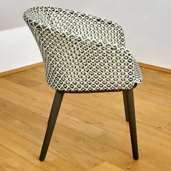 DEDON Stuhlsets|2er Set Armlehnstuhl Mbrace Geflecht Pepper Grau Schwarz Gestell Aluminium Lipari