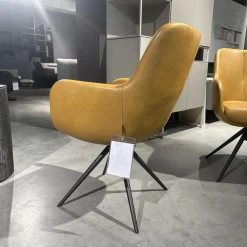 Contur Stuhlsets|3er Set Armlehnstuhl Mis Leder Bolf Kurkuma Gelb Gestell Metall Anthrazit Mit Kunststoffgleitern