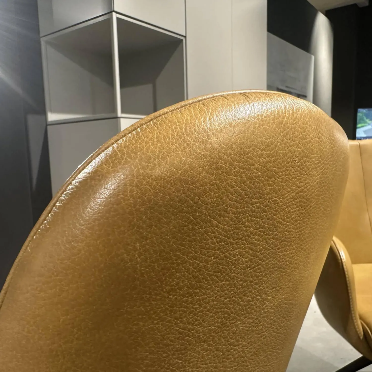 Contur Stuhlsets|3er Set Armlehnstuhl Mis Leder Bolf Kurkuma Gelb Gestell Metall Anthrazit Mit Kunststoffgleitern