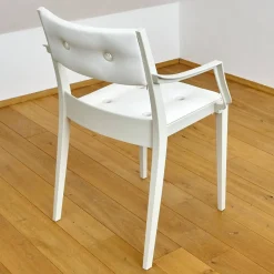 DEDON Stuhlsets|2er Set Armlehnstuhl Play P Starck Sitz Und Rücken Synthetik Weiß Gestell Chalk Weiß