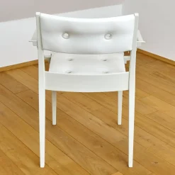 DEDON Stuhlsets|2er Set Armlehnstuhl Play P Starck Sitz Und Rücken Synthetik Weiß Gestell Chalk Weiß