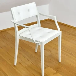 DEDON Stuhlsets|2er Set Armlehnstuhl Play P Starck Sitz Und Rücken Synthetik Weiß Gestell Chalk Weiß