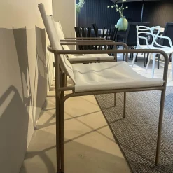 KFF Stuhlsets|2er Set Armlehnstuhl Pool Outdoor Stoff Mare 512 Sand Beige Gestell Metall Struktur Moodbeige