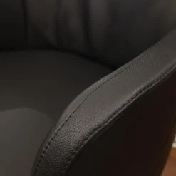 Gealux Stuhlsets|2er Set Armlehnstuhl Renata Leder Dino 545 Schwarz Gestell Metall Schwarz