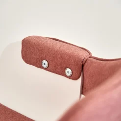 BD Barcelona Stuhlsets|2er Set Armlehnstuhl Showtime Schale Weiß Lackiert Bezug Medley Y10 Pink Gestell Kufen Silber 7035 Mit Armauflagen