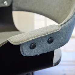 BD Barcelona Stuhlsets|2er Set Armlehnstuhl Showtime Mit Armauflage Sitzschale Schwarz Lackiert Matt Sitz Medley Y03 Grau Gestell Matt Schwarz Drehbar